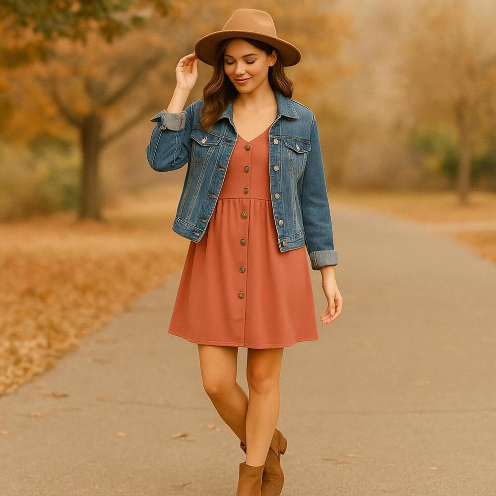 Mauve Pink Button Front Delicate Mini Dress | Cottagecore Soft Girl Autumn